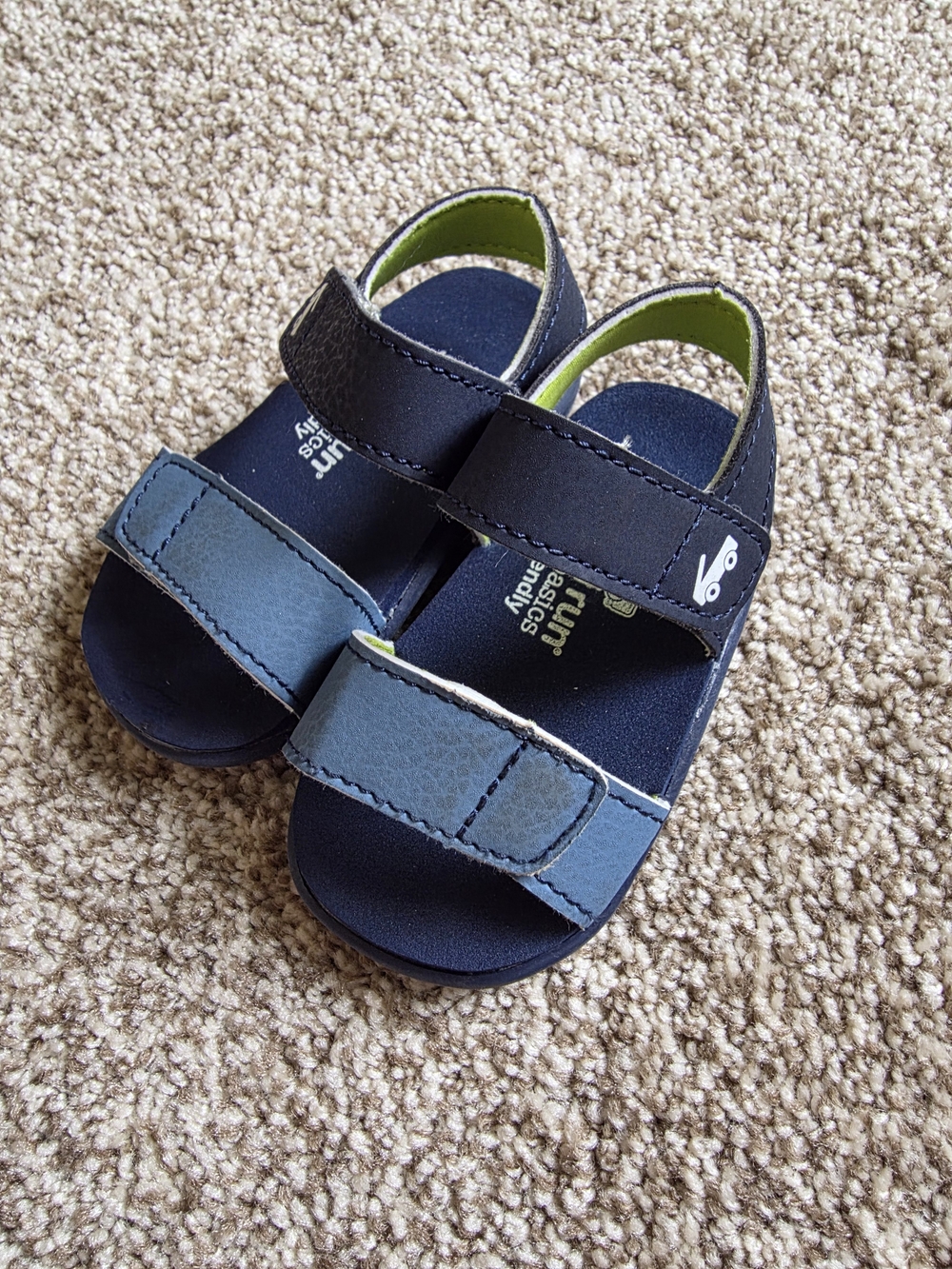 See Kai Run Navy and Light Blue Kids Velcro Sandals